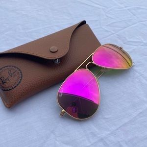 Ray-Ban Aviator Sunglasses Pink